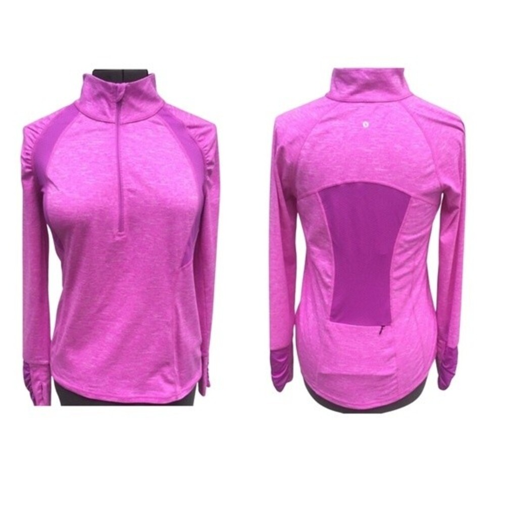 Xersion half zip pullover pink active top size large
